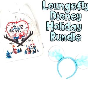 FINAL PRICE Loungefly Disney Holiday Mini Backpack bundle